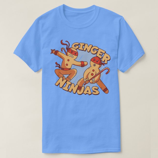 Ginger Ninjas Funny Christmas T-Shirt (Design vorne)