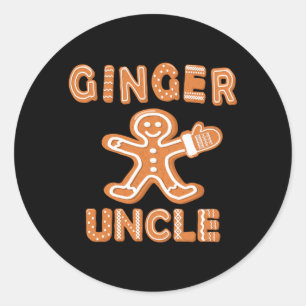 Ginger Onkel Lebkuchen-Familien-Matching-Gruppe Runder Aufkleber