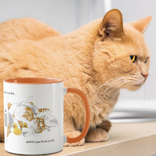Ginger Orange Cat Funny Toilet Paper Tasse
