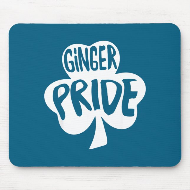 Ginger Pride Funny St Patricks Day Shirt Irish  Mousepad (Vorne)
