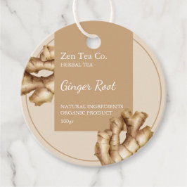 Ginger Root Herbal Tee Business Tag Geschenkanhänger