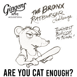 Ginger’s NYC Mouseteria „Bist du katzen genug?“-Sc Napf