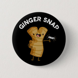 Ginger Snap Funny Food Kraut Gewürz Pub Dark BG Button