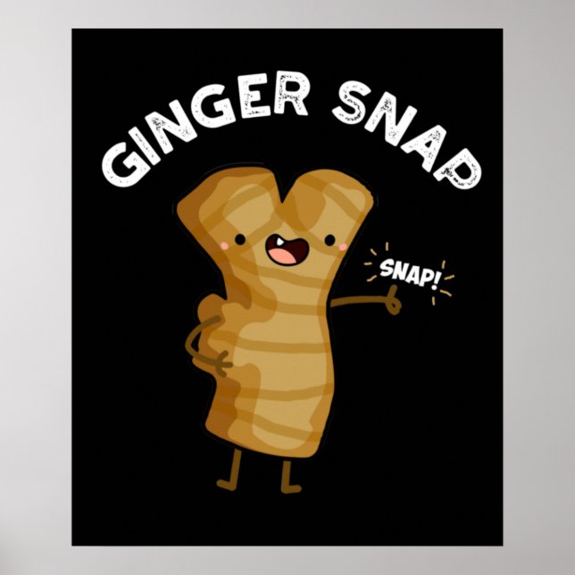 Ginger Snap Funny Food Kraut Gewürz Pub Dark BG Poster (Vorne)