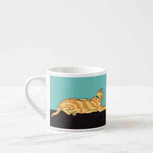 Ginger Striped Cat Espressotasse