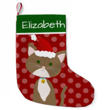Ginger Tabby Cat Small Christmas Strumpf