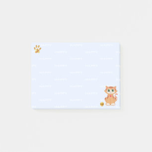 Ginger Tabby Kitty Cat Cartoon Post-it Klebezettel