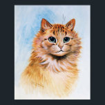 Ginger Tom, Louis Wain Poster<br><div class="desc">Louis Wain (5 August 1860 – 4 July 1939) was an English artiste known for his drawings,  which consistently featured anthropomorphized large-eyed cats and kittens. In his later years he may have suffered from schizophrenia (although this claim is disputed),  which,  according to some psychiatrists,  can be seen in his works. Quote:Wikipedia</div>