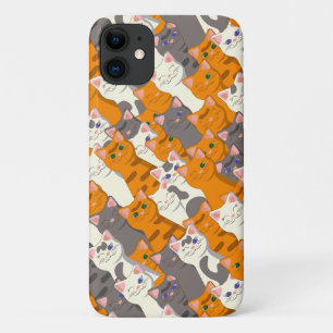 Ginger Weiße Katze Diagonalmuster Case-Mate iPhone Hülle