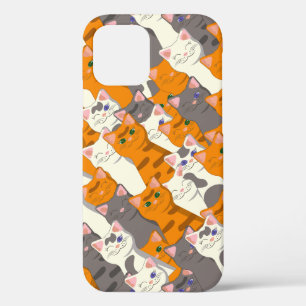 Ginger Weiße Katze Diagonalmuster Case-Mate iPhone Hülle