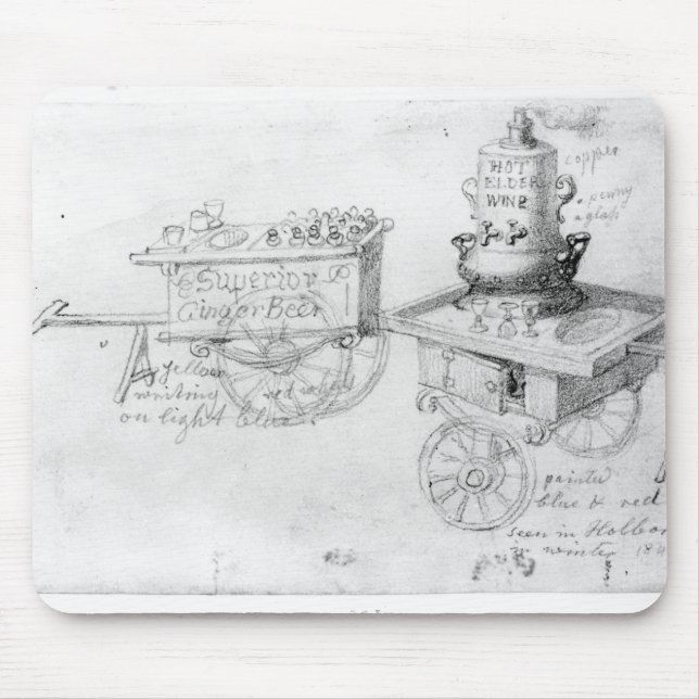 Gingerbeer und heißer Ältest-Wein klemmt herein Mousepad (Vorne)