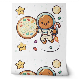 Gingerbread Astronaut Christmas Cute Space Decor Tapete