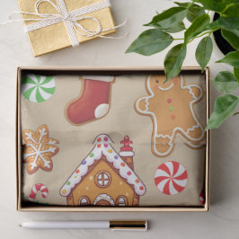 Gingerbread Baby Christmas Girft Wrapping Paper Seidenpapier