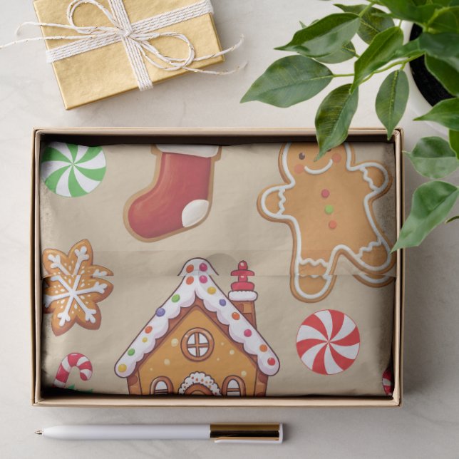 Gingerbread Baby Christmas Girft Wrapping Paper Seidenpapier (Geschenk)