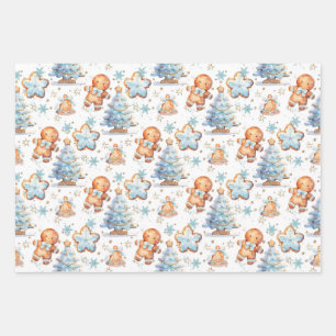 Gingerbread Baby Gingerbread Weihnachtsbaum Geschenkpapier Set