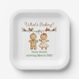 Gingerbread Baby Shower Gender Pappteller