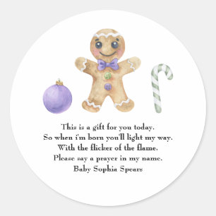 Gingerbread biscuit homme - étiquette de la chande