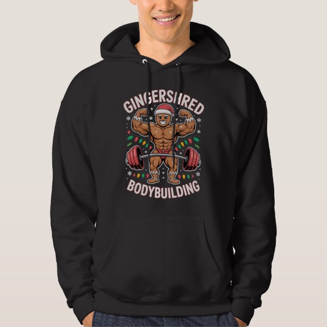 Gingerbread Bodybuilding Christmas Gym  Hoodie (Vorderseite)