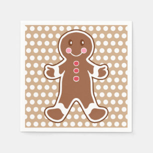 Gingerbread Boy Napkins Serviette