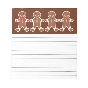 Gingerbread Boy Notepad Notizblock