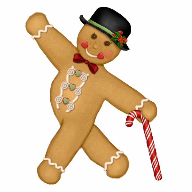 Gingerbread Boy Ornament Fotoskulptur Ornament (Vorne)