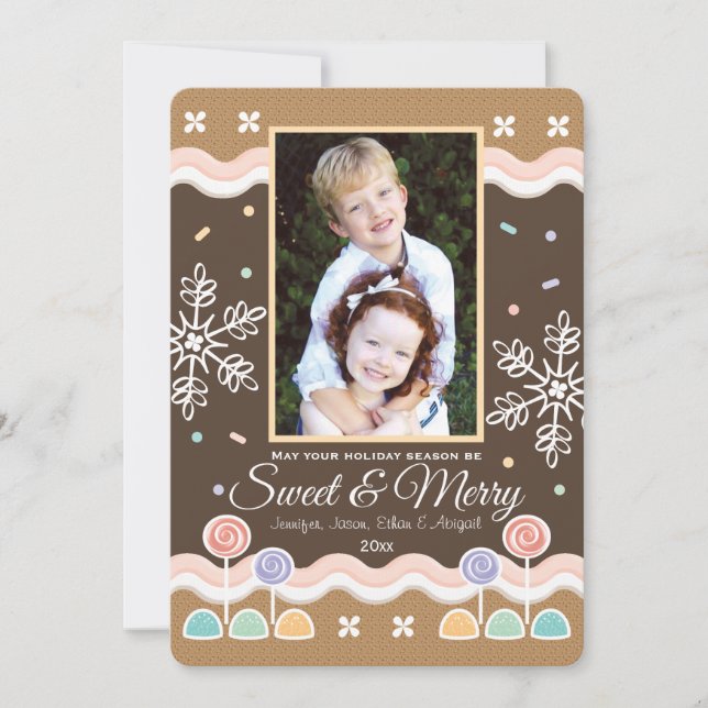 GINGERBREAD CANDYLAND VACANCES CARTE PHOTO (Devant)