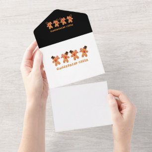 Gingerbread Cheer All In One Einladung