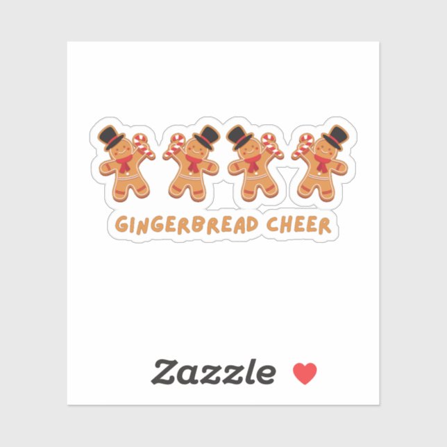 Gingerbread Cheer Aufkleber (Blatt)