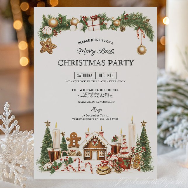 Gingerbread Christmas Party Invitation (Créateur téléchargé)