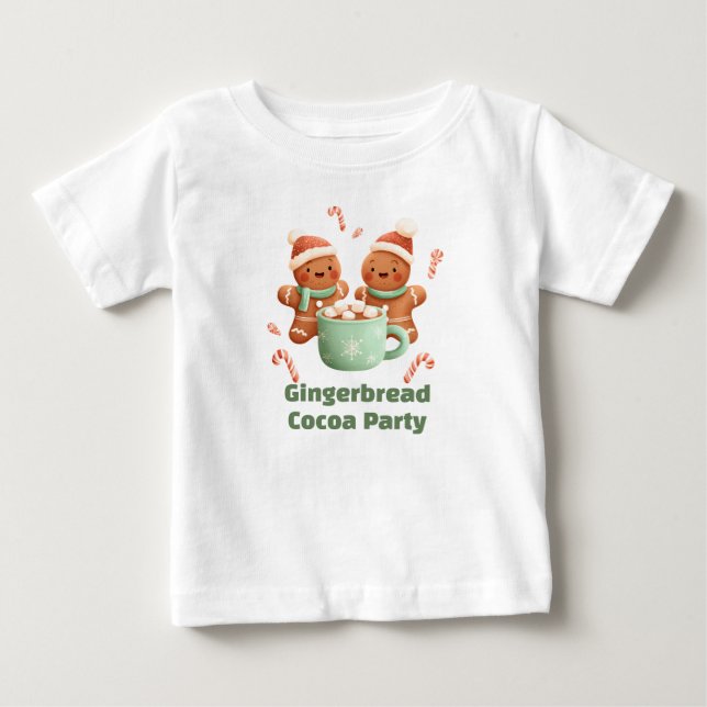 Gingerbread Cocoa Party Baby T-shirt (Vorderseite)