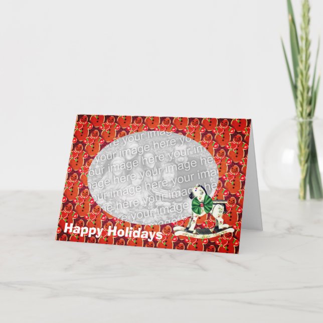 Gingerbread Cookie Christmas Holiday Carte photo (Devant)