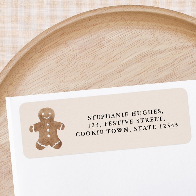 Gingerbread Cookie Holiday Return Address (Von Creator hochgeladen)