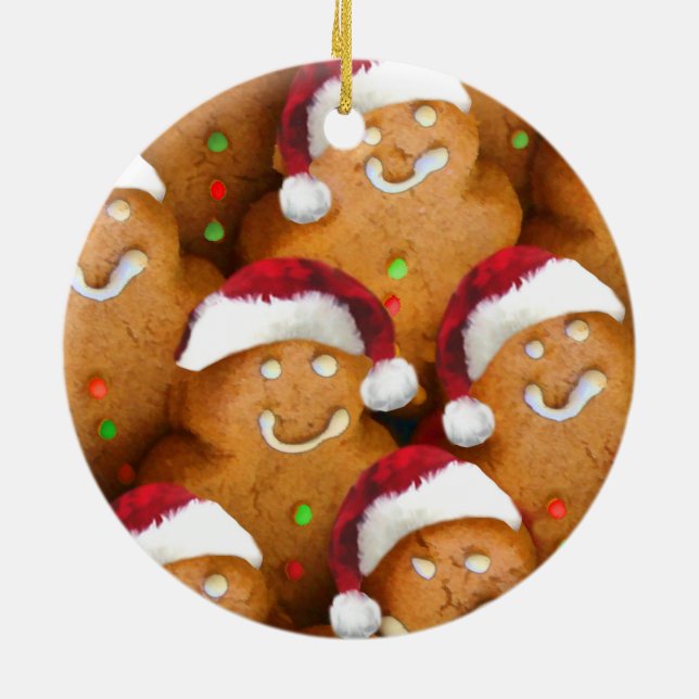 Gingerbread Cookie Père Noël Xmas Ornement (Dos)