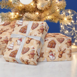 Gingerbread-Cookies Weihnachten Geschenkpapier