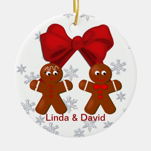 Gingerbread Couple Christmas Ornament (Vorne)