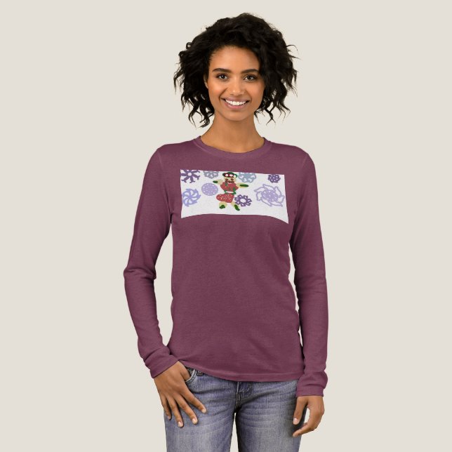 Gingerbread dance  Tri-Blend shirt (Volle Vorderseite)