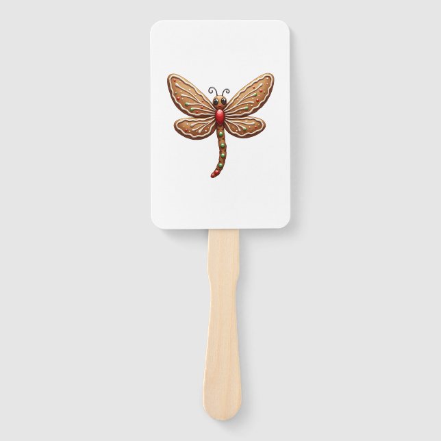 Gingerbread Dragonfly Fächer (Vorderseite)