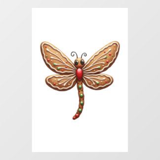 Gingerbread Dragonfly Fensteraufkleber