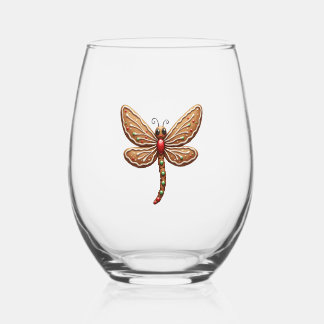 Gingerbread Dragonfly Weinglas Ohne Stiel
