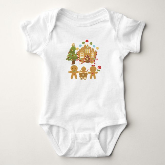 Gingerbread Family - Gingerbread Land Baby Strampler (Vorderseite)