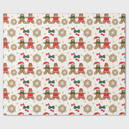 Gingerbread Friends Christmas Wrapping Paper Geschenkpapier