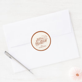 Gingerbread Frohe Weihnachtsbow Neutral Beige Runder Aufkleber