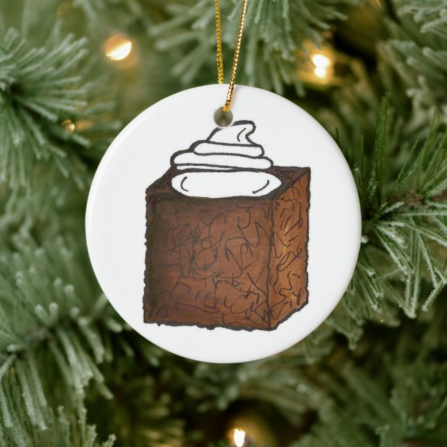 Gingerbread Ginger Brot Kuchen Weihnachtsgebäck Keramikornament (Baum)