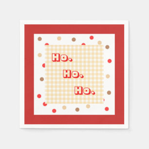 Gingerbread Gingham und Dots Napkins Serviette