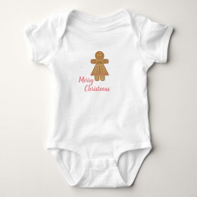 Gingerbread Girl Baby Strampler (Vorderseite)