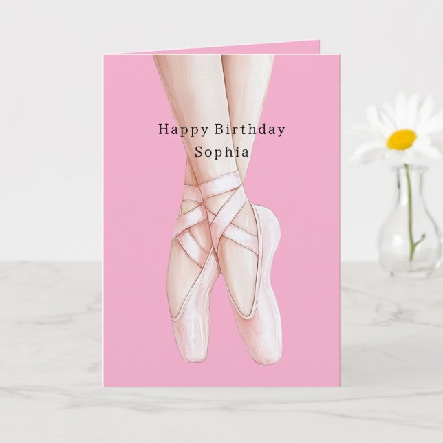 Gingerbread Girl Ballerina Ballet Geburtstag Karte (Kleine Pflanze)