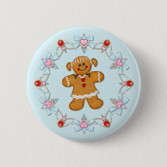 Gingerbread Girl Button (Vorderseite)