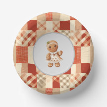 Gingerbread Girl Cookie Party Bowls