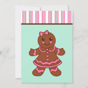 Gingerbread Girl Einladungen