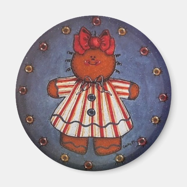 Gingerbread Girl Magnet (Vorne)